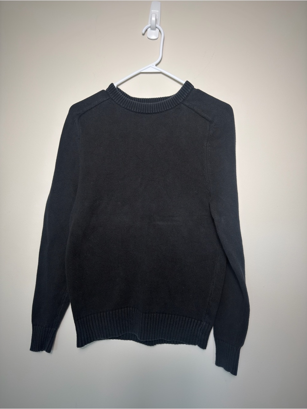 JCrew Cotton Crew Neck Sweater, Black, size XS